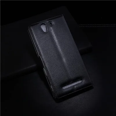 Черный Для sony Xperia C3 Dual S55T S55U бумажник Casse Флип кожаный чехол для sony C3 D2533 D2502 телефон кошелек Чехол подставка с отделением для карт - Цвет: Черный