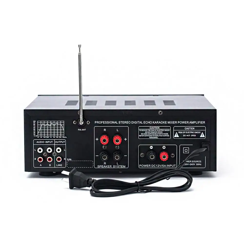110 В 220 в 12 2 1 канала 200 Вт Высокая мощность Bluetooth FM USB MP3 караоке усилитель 10