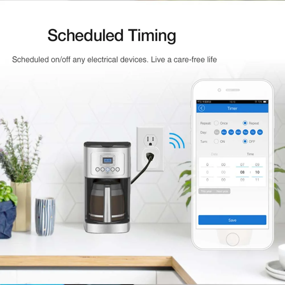 Ewelink умный WiFi переключатель измерения энергии умная розетка для Alexa Echo Google Home