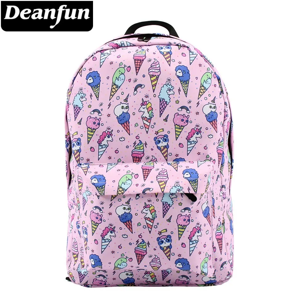 Рюкзак Deanfun для девочек Радужный Единорог водонепроницаемый красочный с принтом