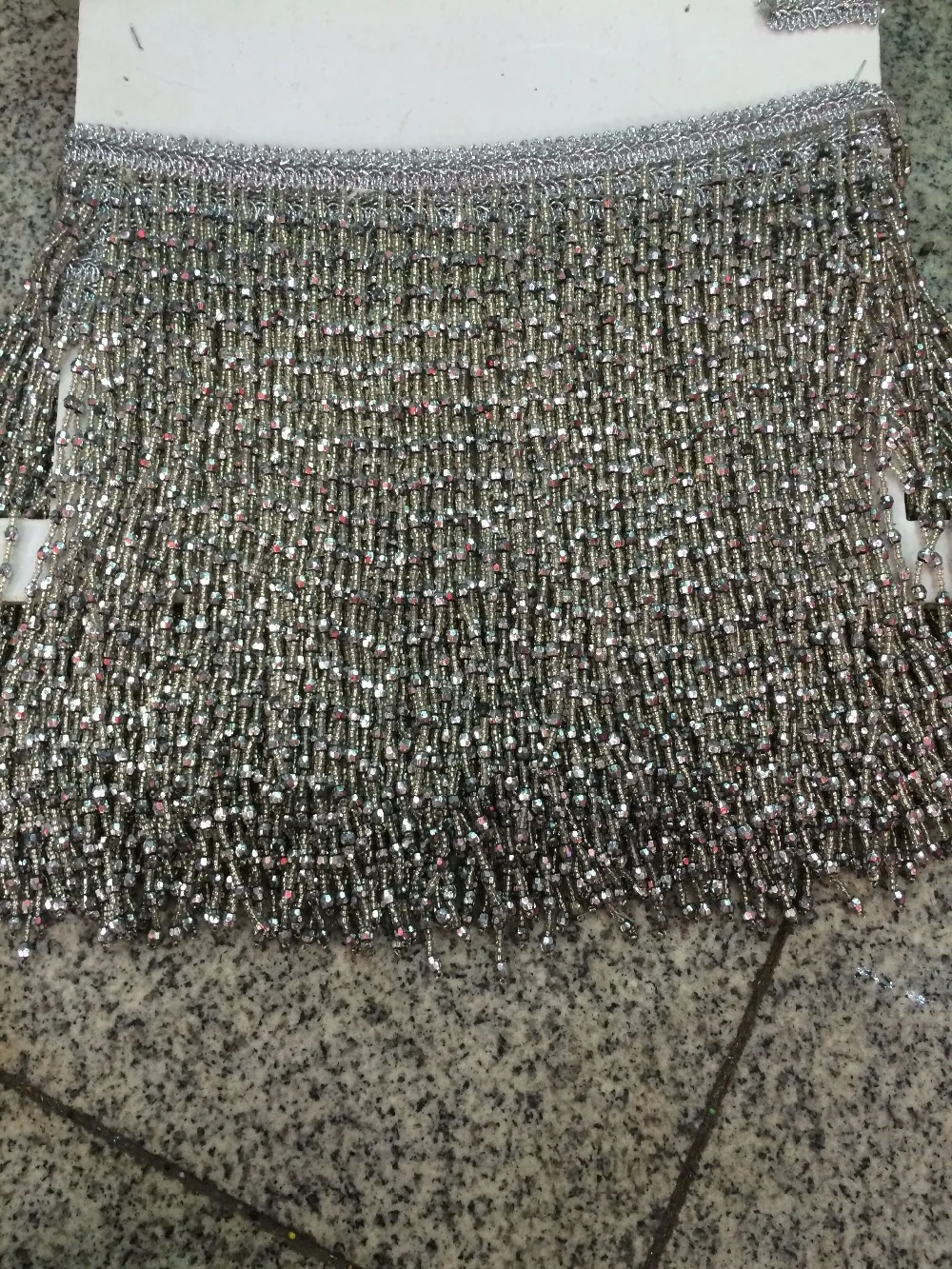 Супер Качество Фиолетовая лента с бисером и бахромой отделка бахрома кисточка