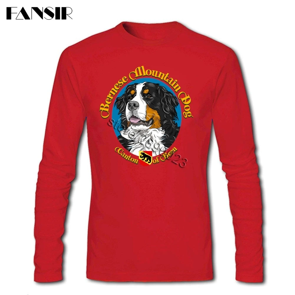 Забавная Мужская футболка Bernese Mountain Dog мужские хлопковые рубашки с длинным