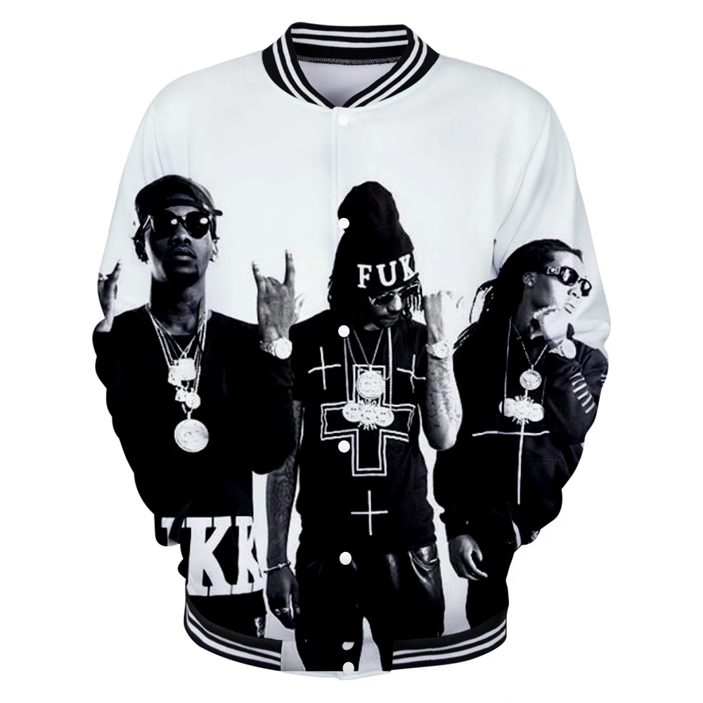 Новинка 2019 бейсбольная Толстовка Migos для мужчин и женщин куртка с длинным рукавом