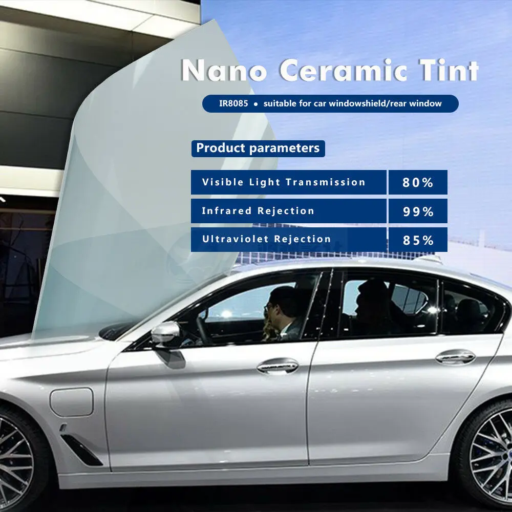 Автомобильная оконная теплоизоляционная нано керамическая пленка VLT80 %