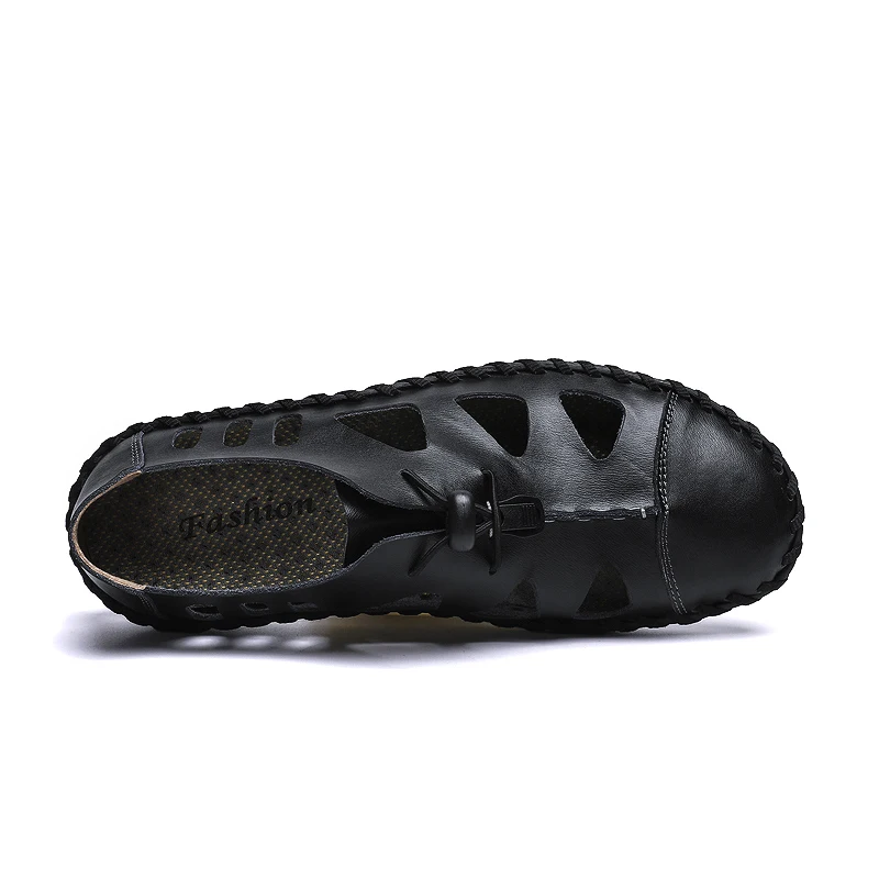 Мужские кожаные сандалии, большие размеры, классические мужские мягкие сандалии, удобная мужская летняя обувь, кожаные сандалии, мужские летние сандалии, пляжные
