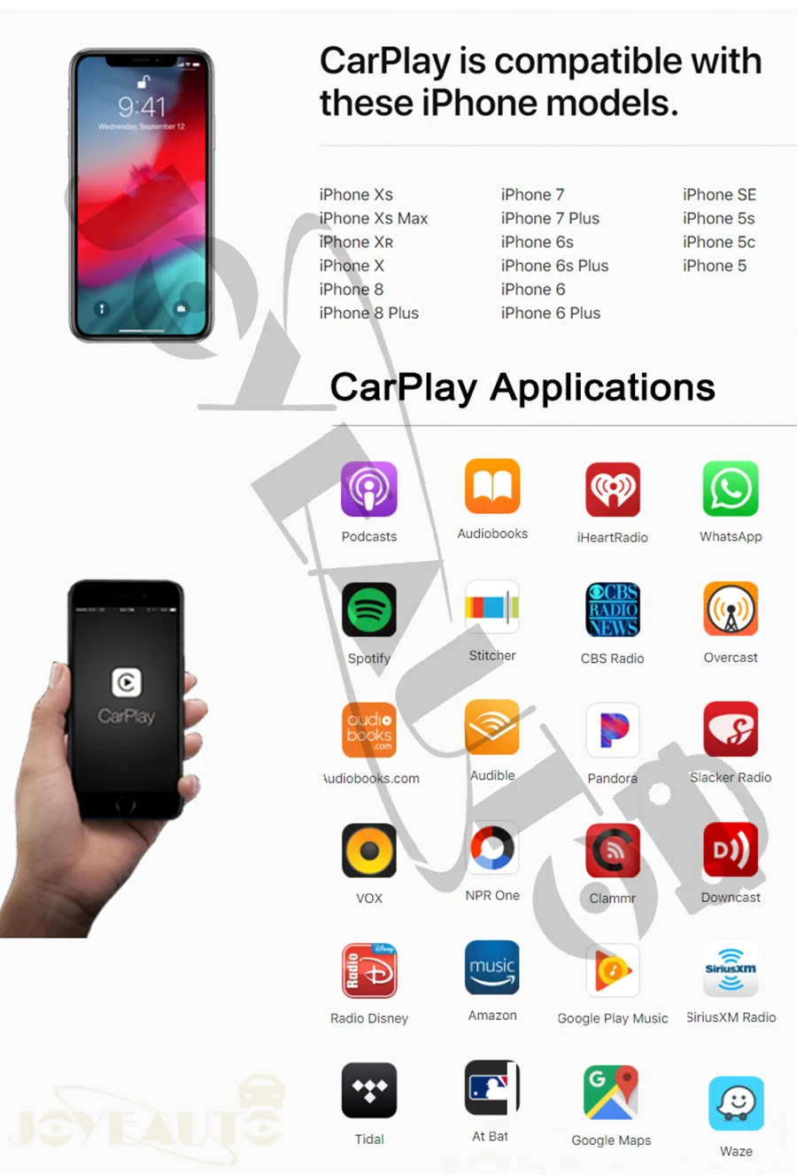 Joyeauto беспроводной Apple Carplay Car play модифицированный S класс 15-19 NTG 5 W222 для Mercedes Android Авто зеркальное зеркало сзади спереди см