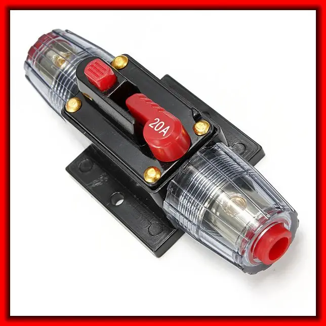 

Car Audio 20A Amp Amplifier AGU Style Circuit Breaker Fuse Holder 12V
