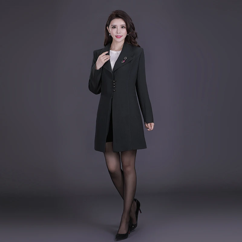 2018 Free Shipping Spring Autumn New Women Work Wear Fashion Coat Long Sleeved Slim Ladies Temperament Mid Old Age Clothes | Женская