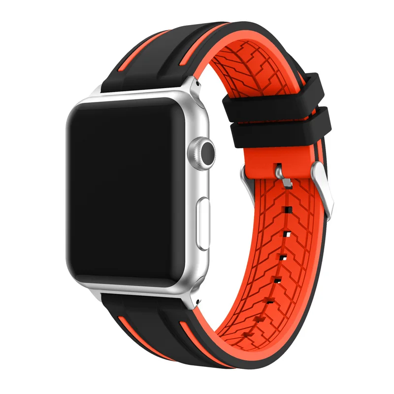 Спортивный ремешок JANSIN для apple watch series 5 4 3 2 браслет iWatch 5 ремешок 40 мм 44 мм мягкий силиконовый ремешок для apple watch 38 мм 42 мм