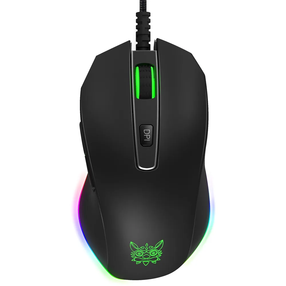 ONIKUMA CW60 8000 dpi Проводная игровая мышь Мыши 6 кнопок дизайн дышащий светодиодный цвет для геймера PC MAC