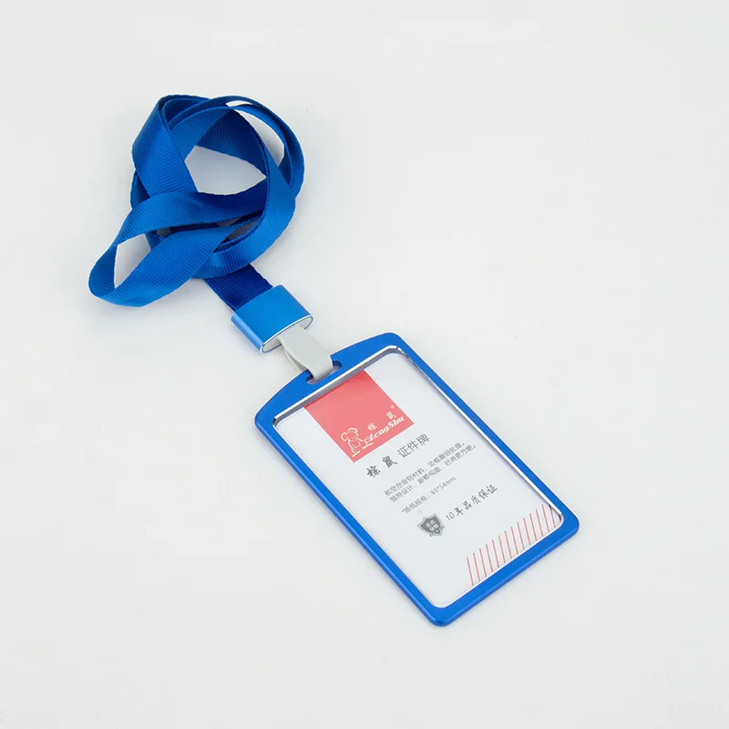 blue with rope Zongshu Средний авиационный алюминиевый сплав делопроизводитель ID держатель для карт многоцветный Экспонент woker идентификация имя карты бейдж Обложка - Цвет: blue with rope