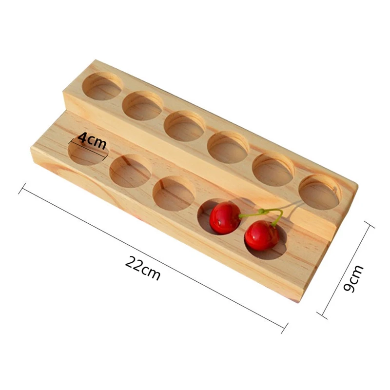 11 Holes Wooden Essential Oil Tray Handmade Natural Wood Display Rack Demonstration Station For 5-15Ml Bottles | Дом и сад