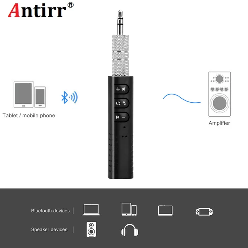 Мини комплект беспроводной связи Bluetooth для автомобиля Hands free 3 5 мм аудио Джек