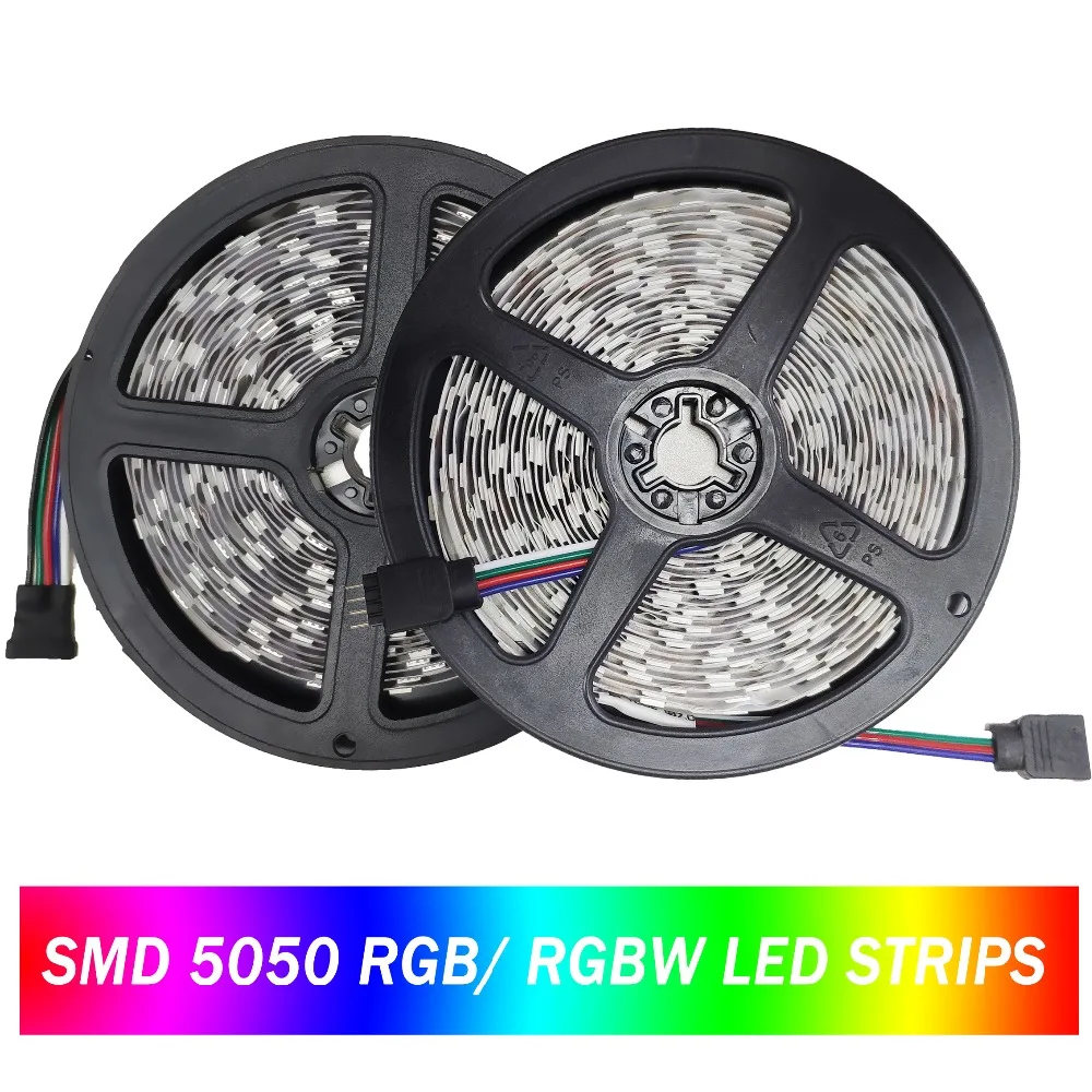 Светодиодные ленты 5050 60 Светодиодный s/m DC12V RGB RGBW гибкий светодиодный свет