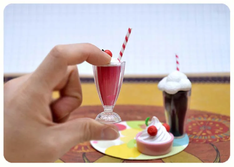 Япония оригинальные грузы миниатюрные кукольный домик Мороженое торт Кубок