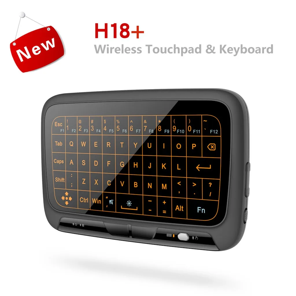 Беспроводная мини-клавиатура VOBERRY H18plus 2 4 ГГц с сенсорной панелью и подсветкой |