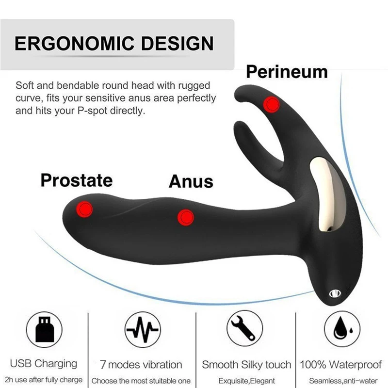 Вибратор простаты с дистанционным управлением беспроводной Анальный массажер