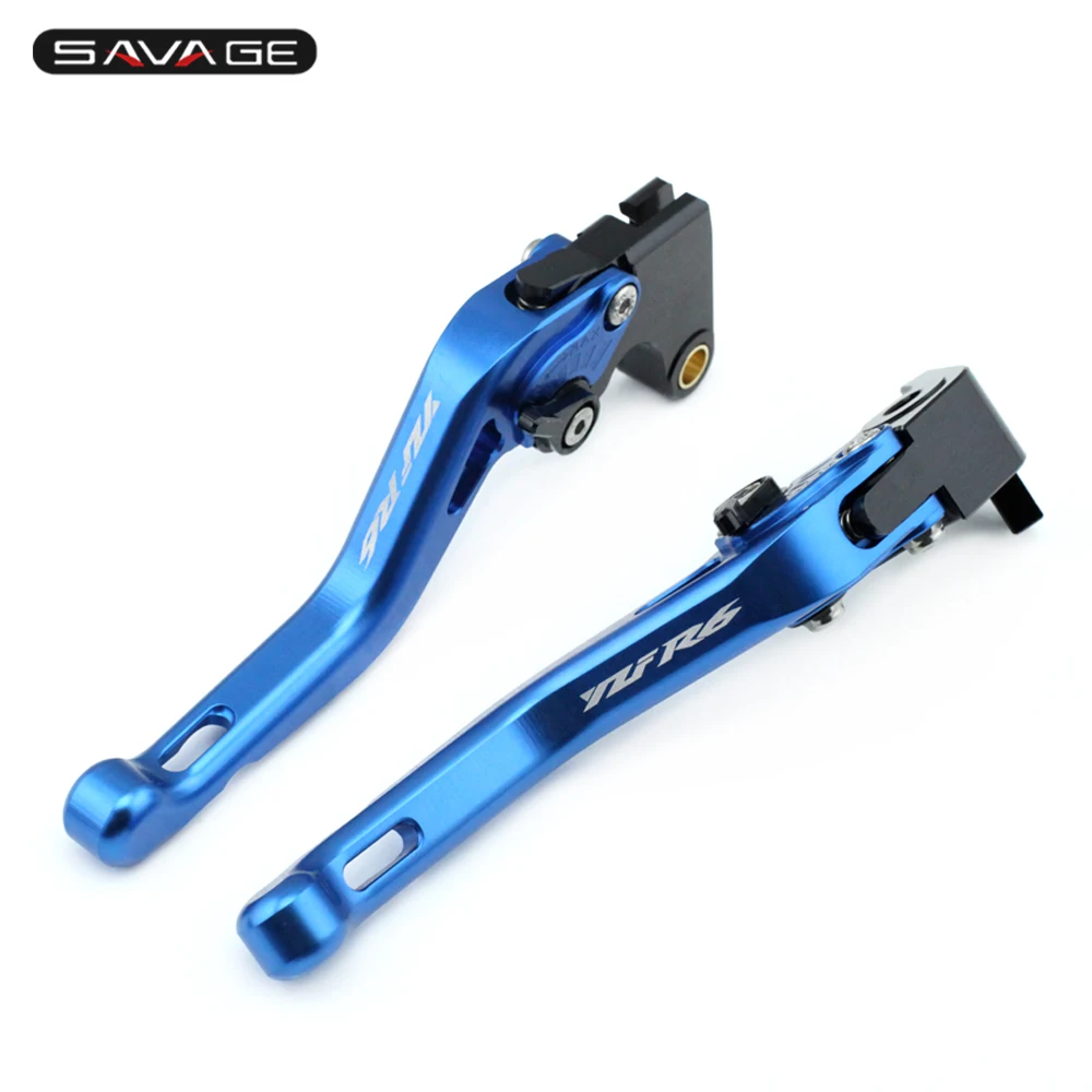 

Short Brake Clutch Levers For YAMAHA YZF-R6 YZFR6 1999-2004 Motorcycle Accessories Aluminum Adjustable logo YZF R6