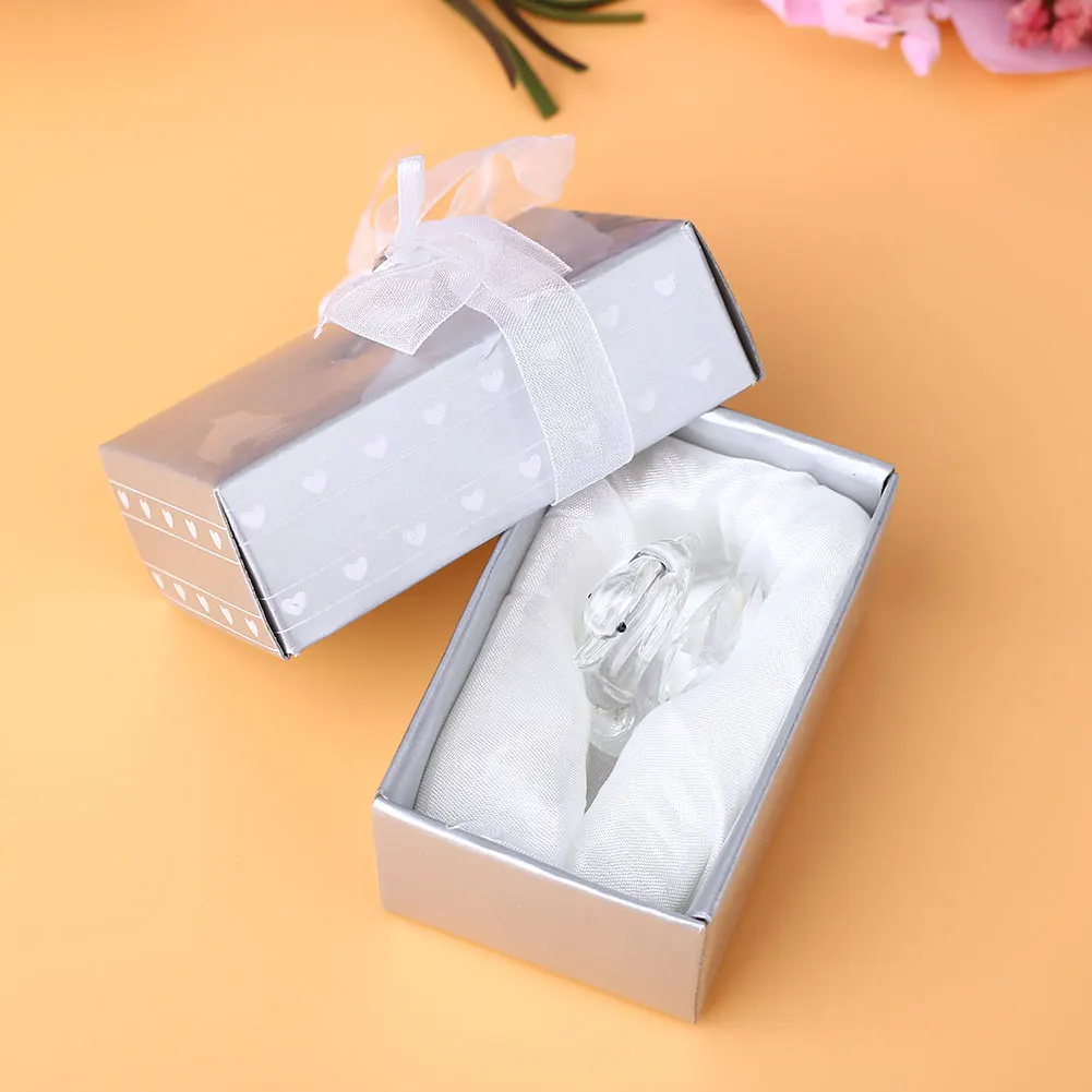 3D стеклянная Хрустальная Лебедь Статуэтка для декора ремесла Детские свадебные