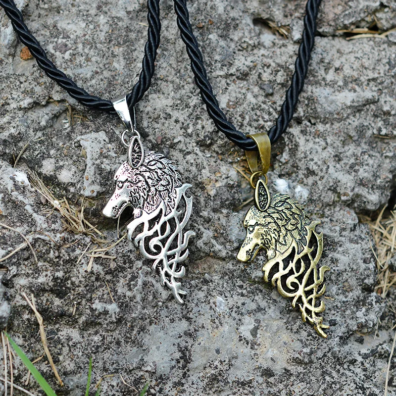 Homme Викинг Волчья Голова Кулон Цепочки и ожерелья Игра престолов животного Neckless