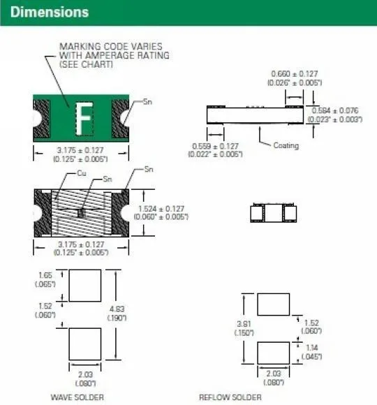 10 шт. в наборе Littelfuse SMD SMT 1206 быстродействующий предохранитель 0.75A 750mA с алюминиевой крышкой, 63В 0466,750 маркировка для клемм г