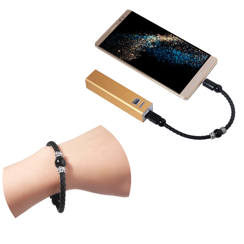 ADKO носимый usb зарядный Браслет зарядный кабель Портативный USB телефон зарядное устройство для iPhone type C Micro USB Android телефонов