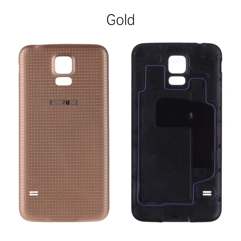 Задняя крышка батареи для samsung Galaxy S5 i9600 G900 задняя крышка корпуса батарейный чехол запасные части