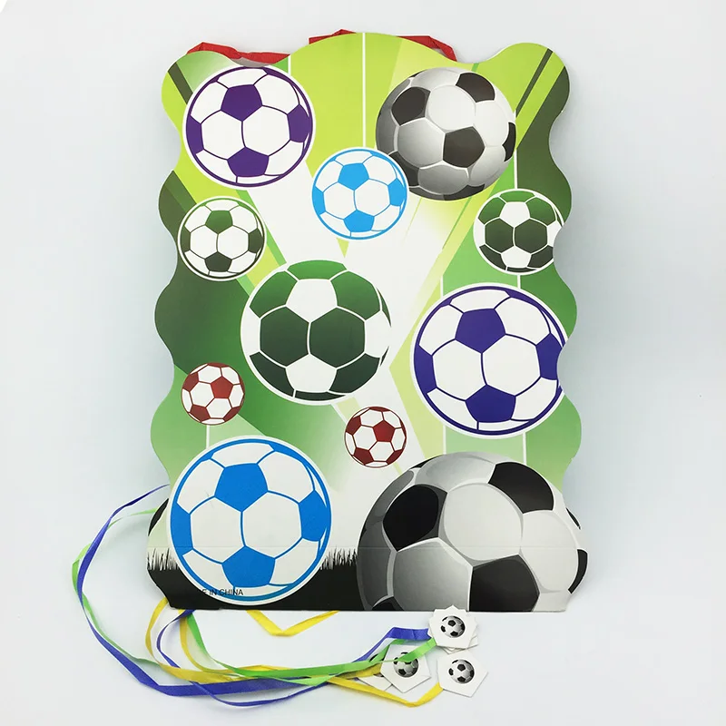 football Мультфильм герой Pinata мультфильм дизайн бумажная Складная пиньята для детей с днем рождения вечерние принадлежности украшения - Цвет: football