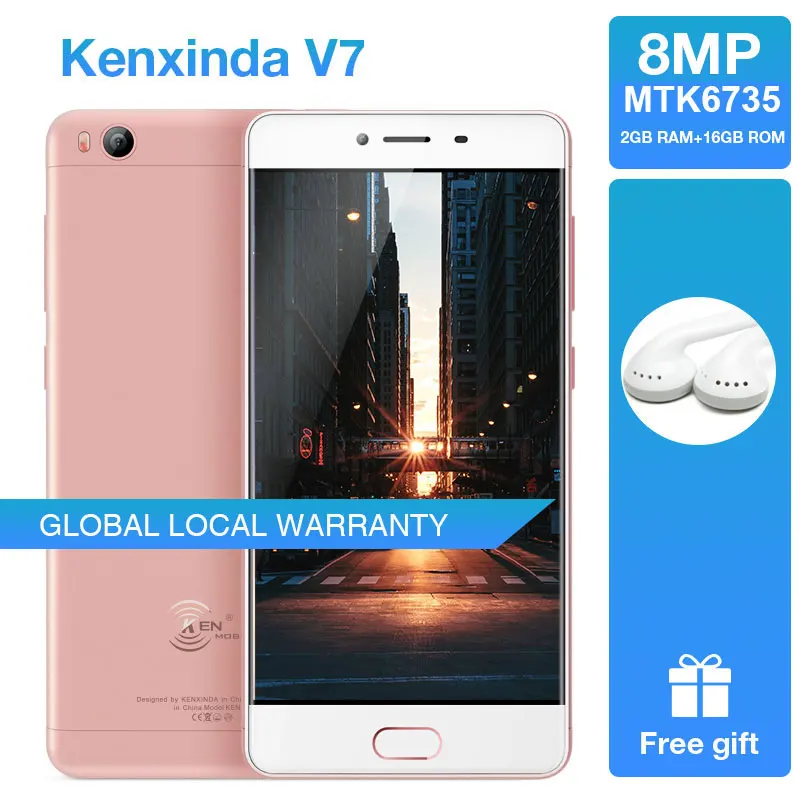 Kenxinda V7 5 0 &quot720*1280 пикселей 2 г + 16 Кач Ядро 8 Мп Камера Dual Sim отпечатков пальцев Andriod 7