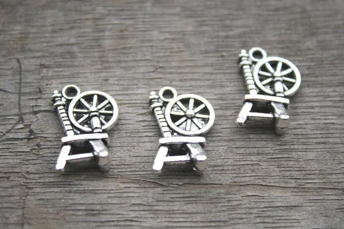 30 шт. подвески для вращающегося колеса из тибетского серебра 20 мм x 14 | Украшения и