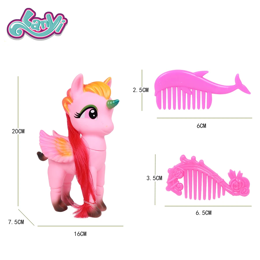 Lanyitoys Оригинальная кукла пони экшн фигура аниме Радуга Единорог Игрушки для