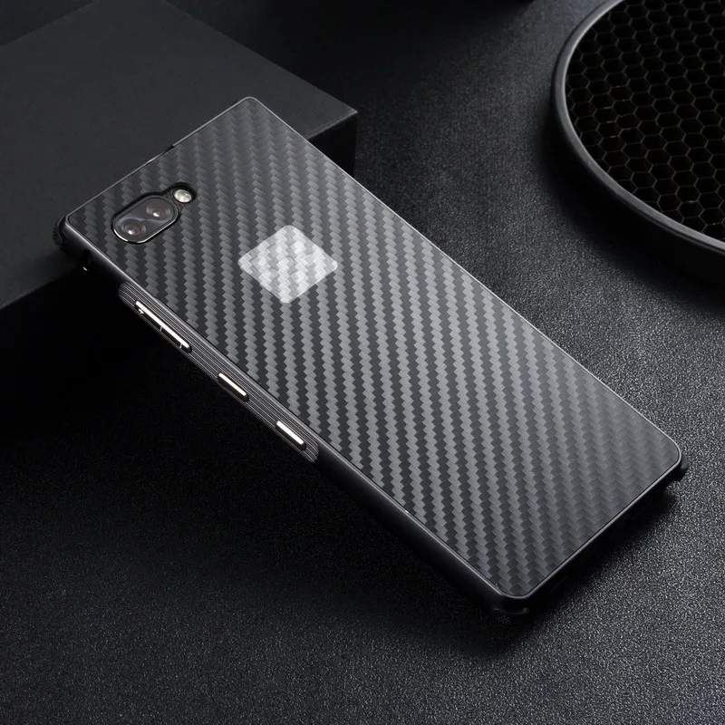 Key2 Алюминиевый металлический чехол для Blackberry Key 2 металлический бампер рамка+ противоударный пластиковый карбоновый чехол для телефона задняя крышка Coque - Цвет: Черный