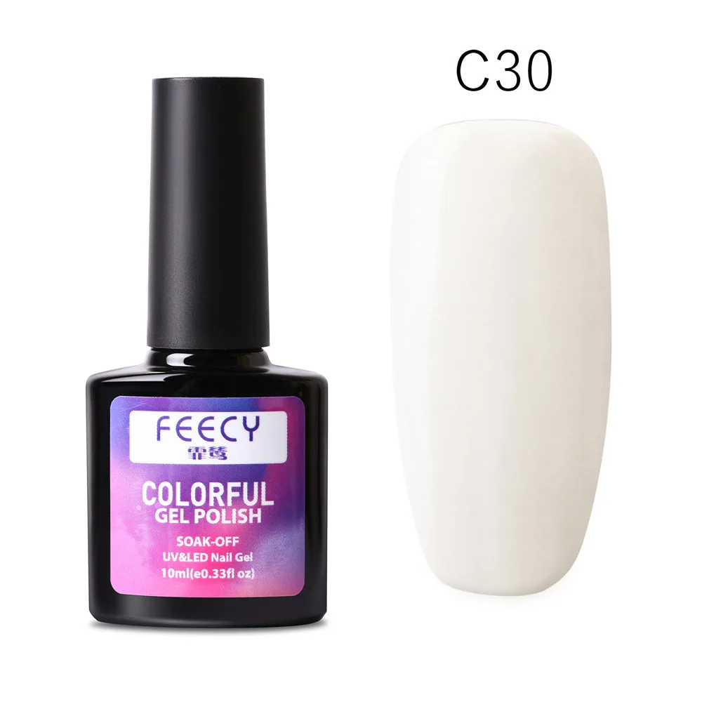 Feecy C30 Художественный Гель-лак для ногтей 10 мл гель УФ светодиодный Гель-лак замачиваемый лак для ногтей основа верхнее покрытие гель-краска DIY Дизайн ногтей маникюр Гель-лак - Цвет: Feecy C30