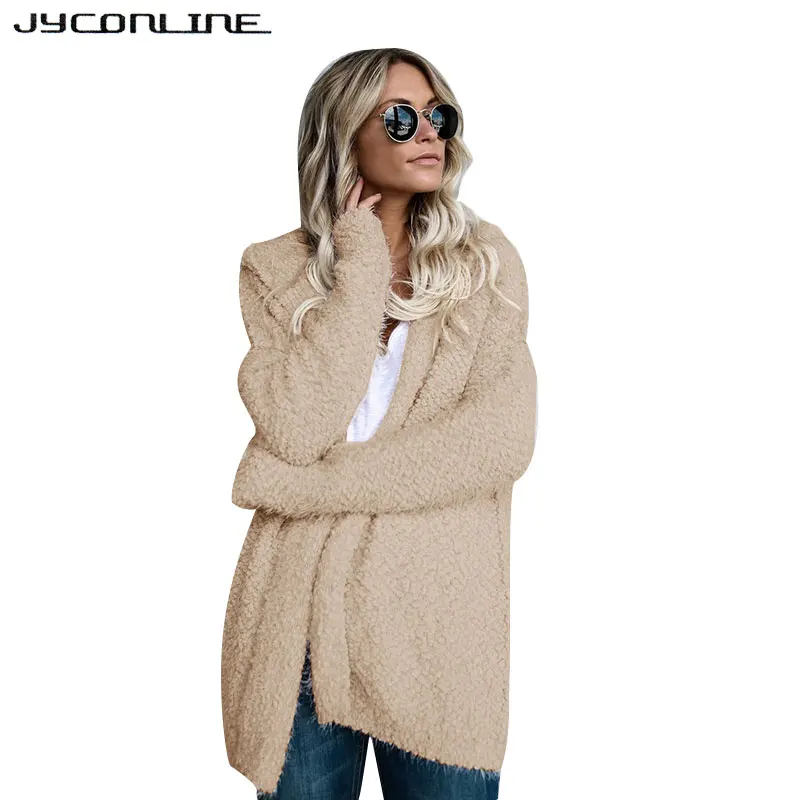 Фото Пальто JYConline из искусственной овечьей шерсти женская зимняя Осенняя верхняя Пальто JYConline из искусственной овечьей шерсти женская зимняя Осенняя верхняя