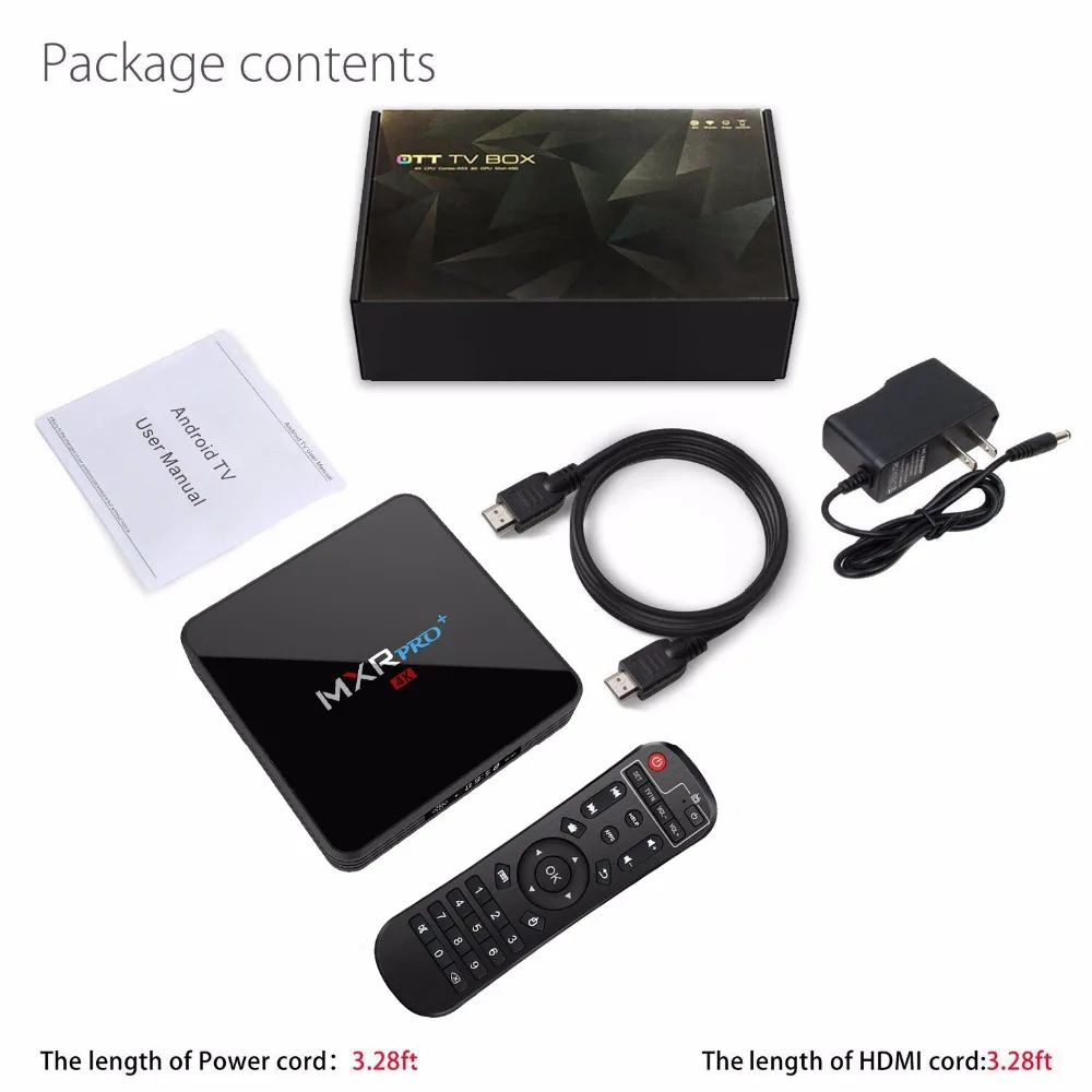 MXR PRO PLUS Android 10 ТВ коробка 4 Гб Оперативная память 32GB Встроенная 4K RK3318 ядра цифровой
