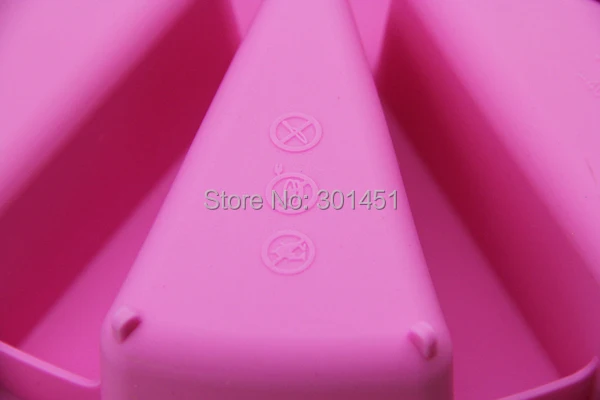 Hot sale silicone cake decoration mold with 8 triangle round shape free shipping kitchen tool |
