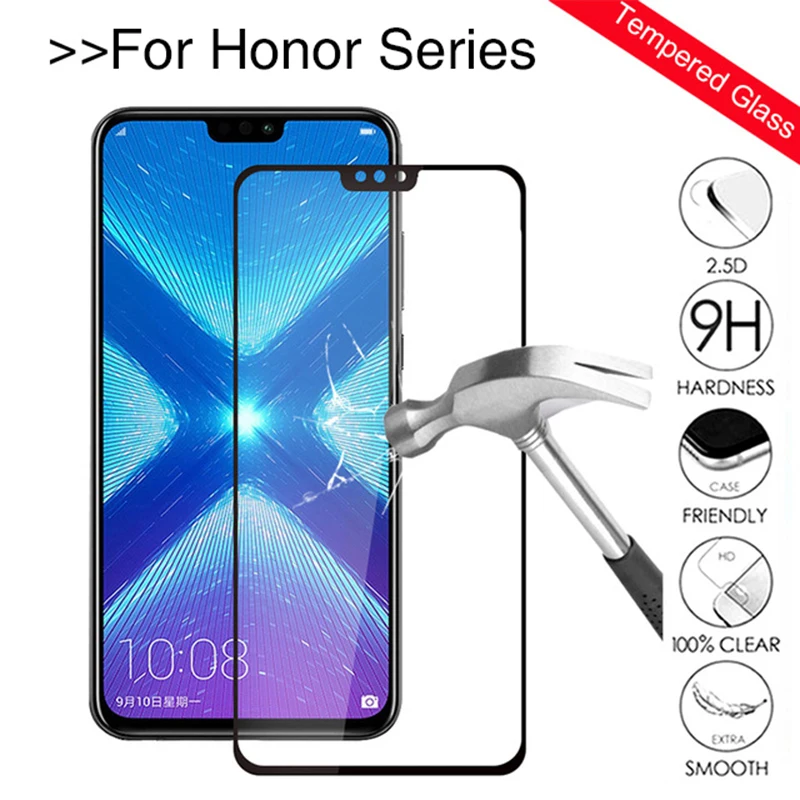 Премиум Защитное стекло для Honor 8X 8C 8S 8 Lite защитное закаленное стекло для huawei Honor 8X светильник Honer X8 8 X защита экрана