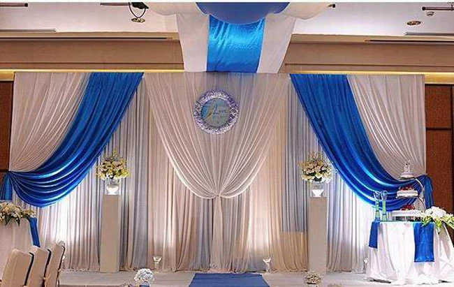 Фотофон для свадебной сценической вечеринки с ледяным шелком высота 3 м X6 м|drape