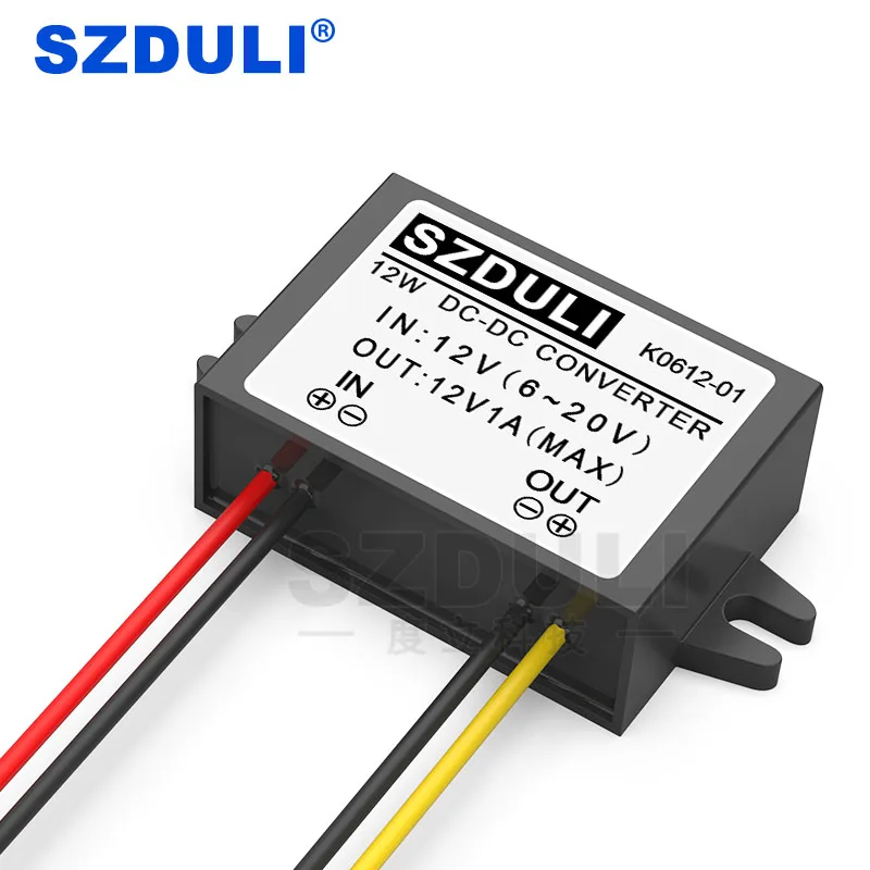 12 V-12 V 1A регулятор 6-20 V-12 V 12W Автомобильное DC-DC трансформатор постоянного тока Преобразователь мощности водонепроницаемый CE по ограничению на использование опасных материалов в производстве