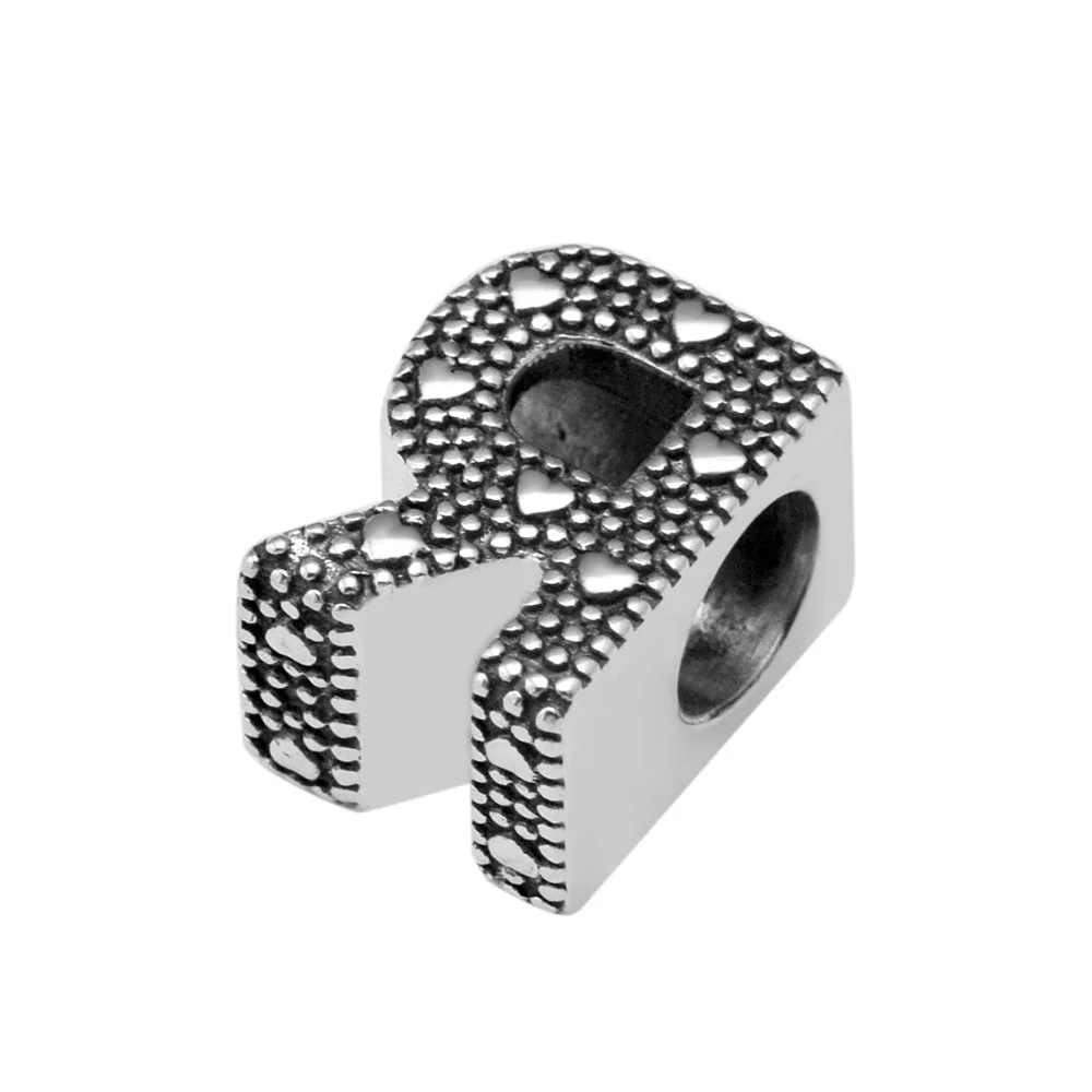 Бусины-шармы CKK 2018 с буквой R подходят для оригинальных браслетов серебряные