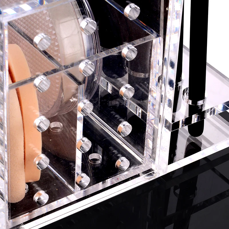 Новая дышащая акриловые puff Коробка для хранения макияж хлопковое дело