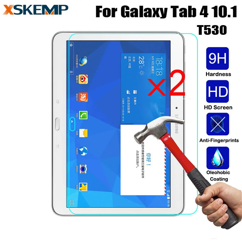 XSKEMP 2 шт 9H протектор экрана из закаленного стекла для samsung Galaxy Tab 4 10 1 &quotT530 T531 T535 T537