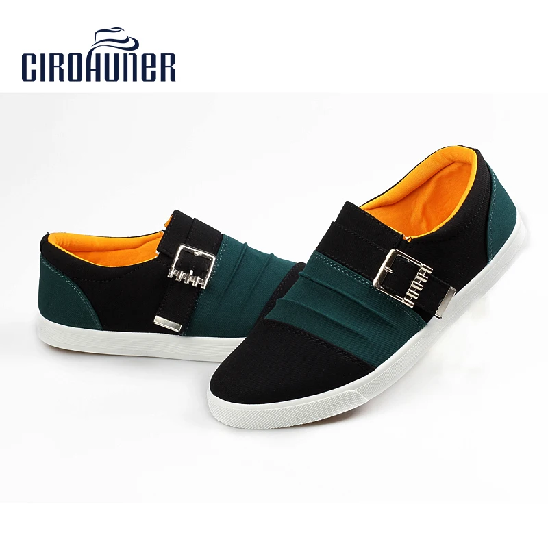 CIROHUNERMen Canvas Shoes Sneakers For Spring Slip On Breathable Fomal Dress Shoe Men Outdoor England Fashion Simple Footwear |