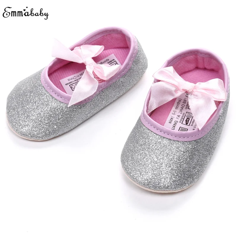 Золотистые серебристые блестящие туфли детская обувь кроссовки нескользящая