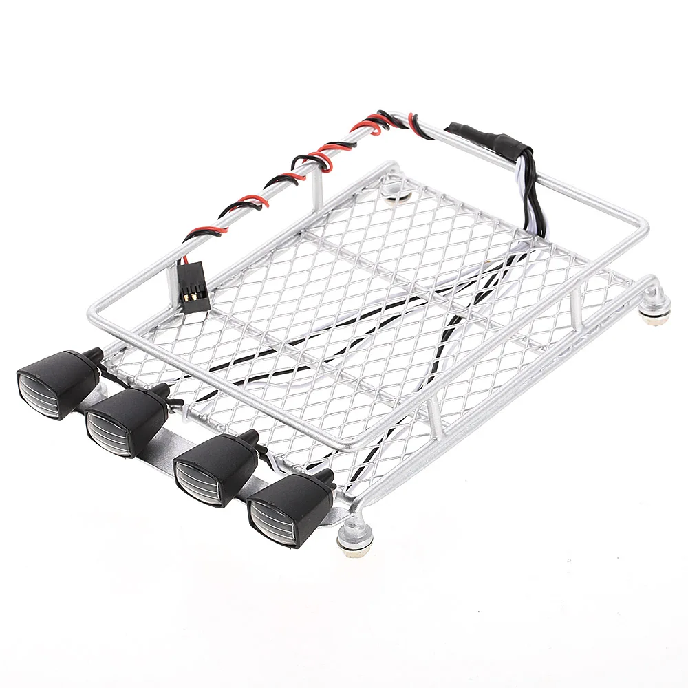 Багажник на крыше Перевозчик со светодиодной лампой бар для 1/10 MonsterTruck RC