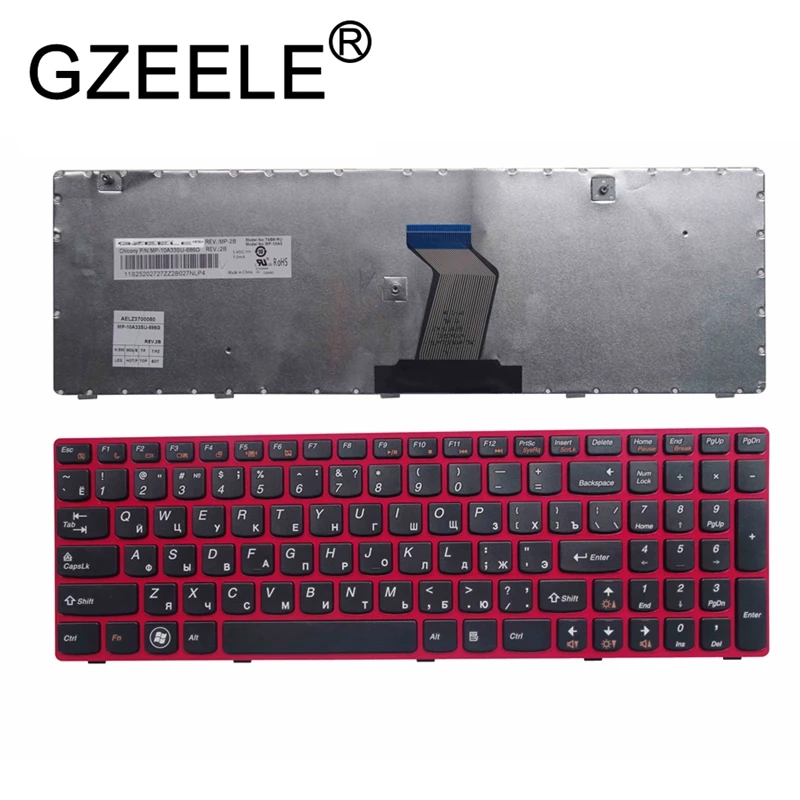 Клавиатура для ноутбука GZEELE красная клавиатура Lenovo ideapad G580 Z580A G585 Z585 G590 Z580 G580A N580 N581