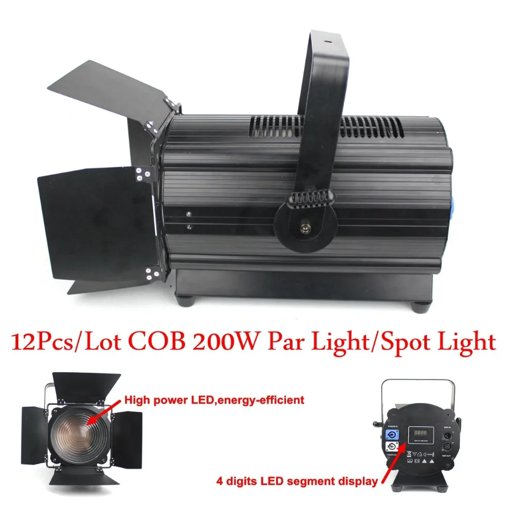 Goedkoop 12 Stks/partij Muziek DJ Apparatuur 200W COB LED Par Licht Voor Club Dj Bar Show Home Party Disco Ballroom Bands Stadium Effect Verlichting
