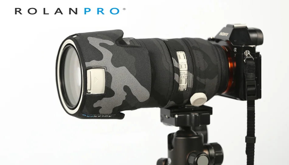 Линзы rolanpro одежда камуфляж пальто дождевик для sony FE 70-200 мм f/2,8 GM OSS объектив защитный чехол пистолеты рукав DSLR