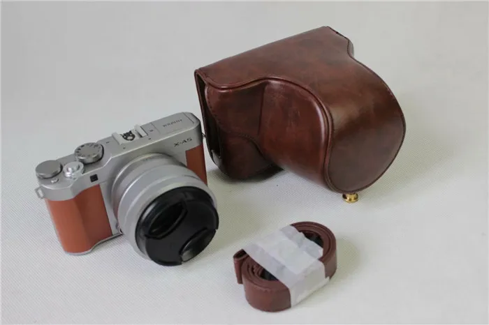 Новая сумка для цифровой камеры из искусственной кожи чехол для Fujifilm Fuji X-A5 X-A20 xa5 xa20 15-45 мм крышка объектива с плечевым ремнем
