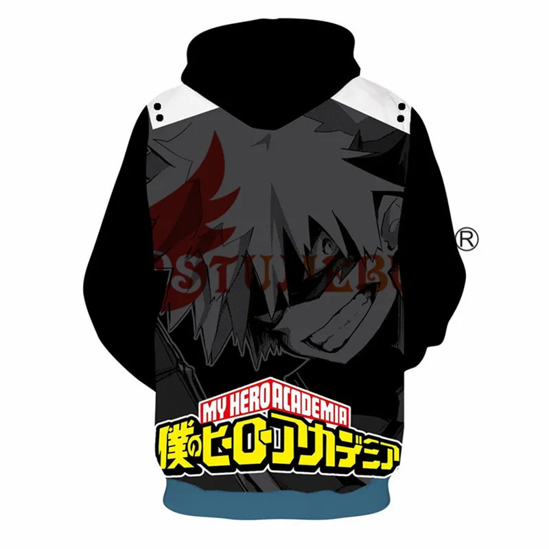 CostumeBuy толстовка с капюшоном надписью My Hero Academia Bakugo Katsuki топ куртка Boku no косплей